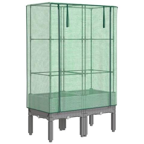 Letto Rialzato Con Copertura Serra Effetto Rattan 80x40x140 Cm - Foto 2