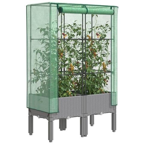 Letto Rialzato Con Copertura Serra Effetto Rattan 80x40x140 Cm - Foto 1