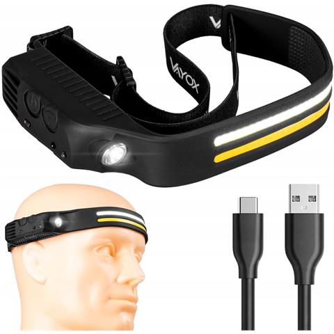 Lampada Frontale Ricaricabile 2x Cob + Xpe Va0129 - Foto 1