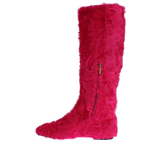 Stivali Piatti In Pelle Di Agnello Rosa - Eu38/us7.5 - Foto 5