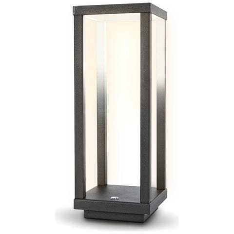 Lampada Da Tavolo Ricaricabile Lea - Grigio - Plastica - 10x10x28,5 Cm - Foto 1