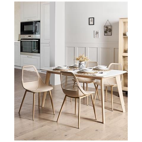 Set Di 4 Sedie Montello Beige - Foto 1