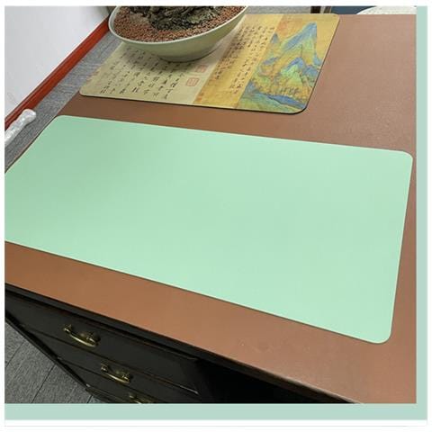 Tappetino Per Scrivania Double-face, Verde E Blu, In Pelle Pu L - Foto 2