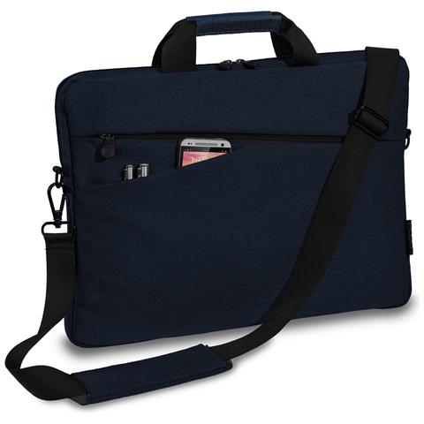 66063058 borsa per laptop 39,6 cm (15.6") Valigetta ventiquattrore Nero, Blu - Foto 1