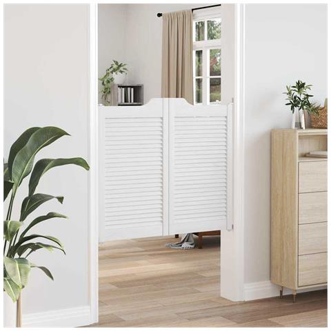 Porte A Battente 2-paio Design A Lamelle Bianco 90x100 Cm - Foto 3