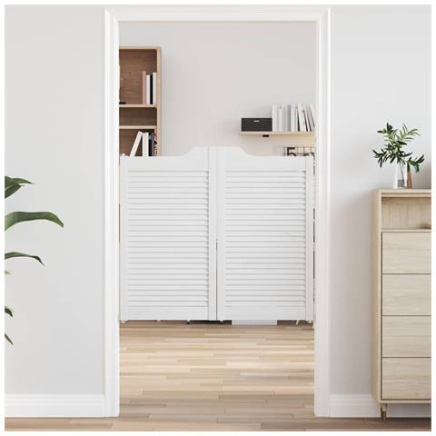 Porte A Battente 2-paio Design A Lamelle Bianco 90x100 Cm - Foto 1