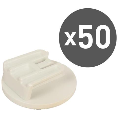 Conf. 50 Pz Clip Adesiva Bianca Per Telepass V5 E Mooneygo - Foto 1