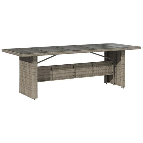 Set Da Pranzo Da Giardino 9 Pz Con Cuscini In Polyrattan Grigio - Foto 3