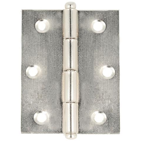 Mobilia - 2 Cerniere Pomoli Sferici In Ferro Nichelato 60x50 - Foto 1