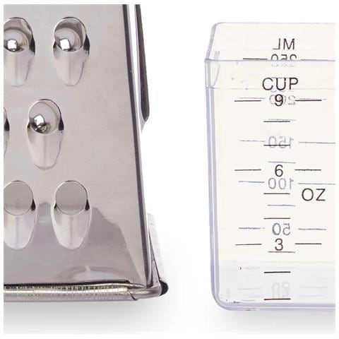 Grattugia In Acciaio Con Deposito Misuratore Nera Piccola - Foto 2