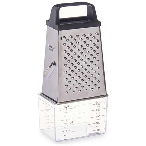 Grattugia In Acciaio Con Deposito Misuratore Nera Piccola - Foto 1