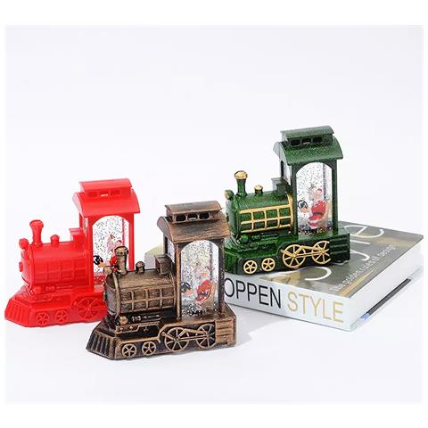 Babbo Natale In Treno Con Luce Led. - Foto 3