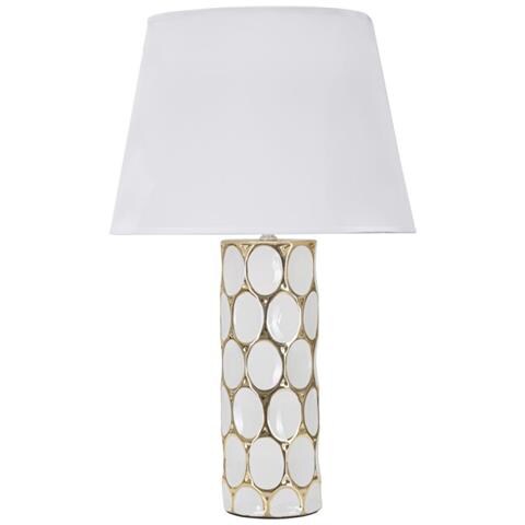 Lampada Da Tavolo Mf109 - Bianco - Ceramica - 34,5x34,5x56 Cm - Foto 1