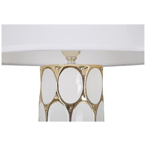Lampada Da Tavolo Mf109 - Bianco - Ceramica - 34,5x34,5x56 Cm - Foto 2