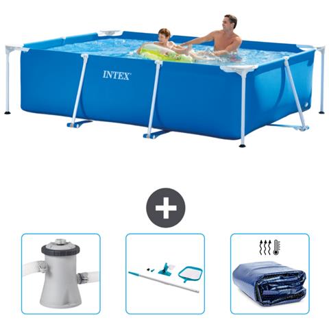 Piscina Fuori Terra - Rettangolo - 260x160x65 Cm - Blu - Include Accessori Coordinati Cb81 - Foto 1
