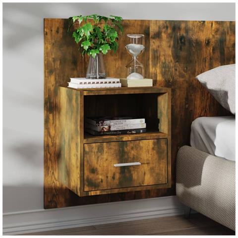 Lusso Casadino -  Comodini A Muro 2 Pz Rovere Fumo - Foto 2