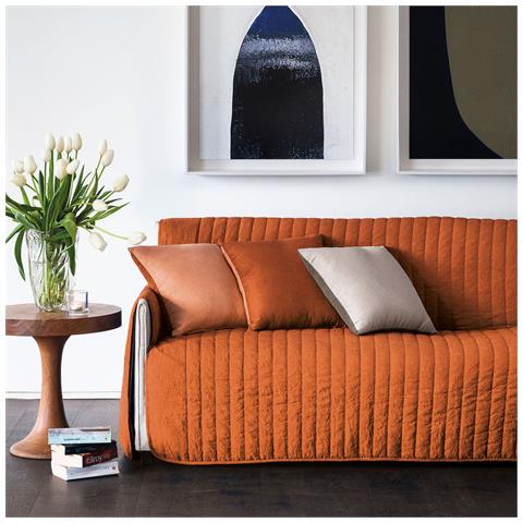 Copridivano Modern Pagoda In Microfibra Pagoda No Stiro Colore Marrone Misura 2 Posti. Misure Divano 2 Posti: Larghezza Seduta 120 cm, Lunghezza Seduta (angolo 25 cm) 50-60 cm, Altezza Schienale 120 cm - Foto 3