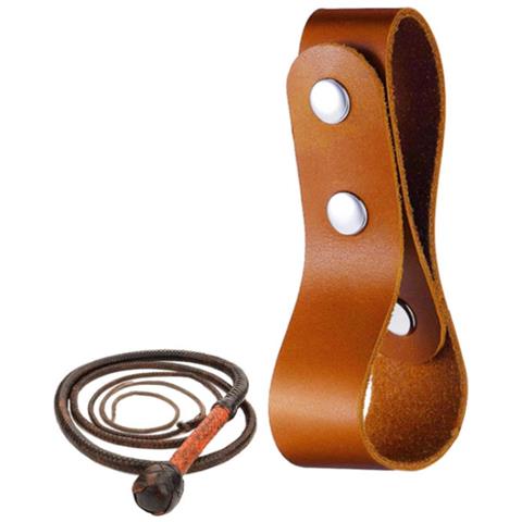 Elegante Clip Da Cintura Per Frustino Da Equitazione In Pelle Pu Brown - Foto 1