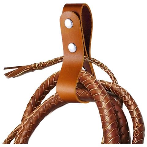 Elegante Clip Da Cintura Per Frustino Da Equitazione In Pelle Pu Brown - Foto 2