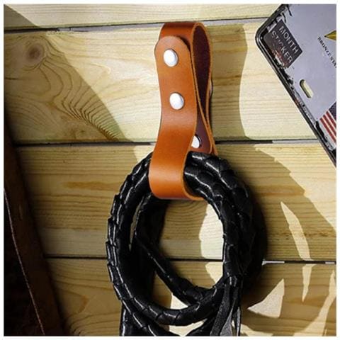 Elegante Clip Da Cintura Per Frustino Da Equitazione In Pelle Pu Brown - Foto 4