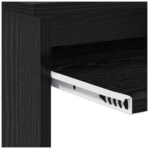 Scrivania con spazio di archiviazione Rovere Nero 120,5x44x88,5 cm Legno ingegnerizzato - Foto 9