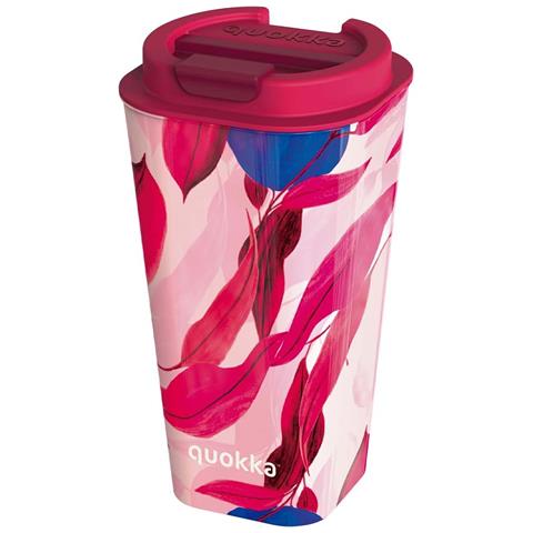 Bicchiere Termico 450ml Doppia Parete Antifuoriuscita Ermetico Senza Bpa, Rosa - Foto 1