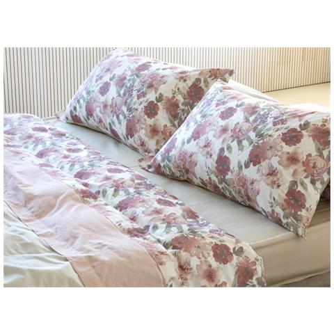 Completo Lenzuola Letto In Flanella 100% Puro Cotone Modello Bormio Dis. 2508 1 Piazza E Mezza Rosa 086 - Foto 1