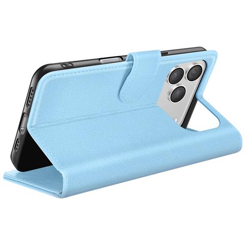 Custodia A Portafoglio Per Iphone 17 Pro Max Con Supporto E Linguetta Magnetica, Azzurro - Foto 2