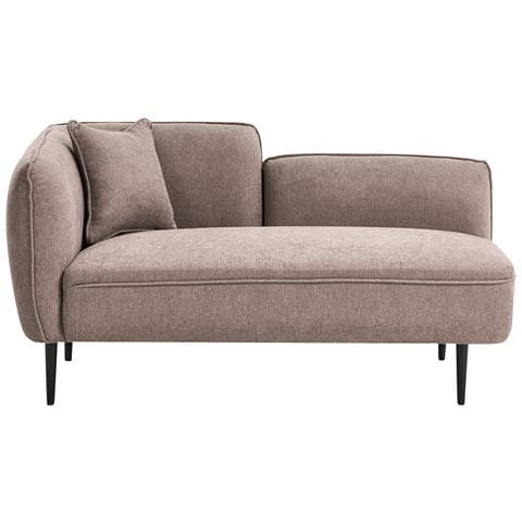 Chaise Longue Versione Sinistra Chevannes Tessuto Marrone Chiaro - Foto 2