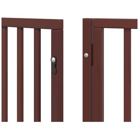 Cancello Cani Porta Pieghevole Marrone 12 Pannelli 960cm Pioppo - Foto 8