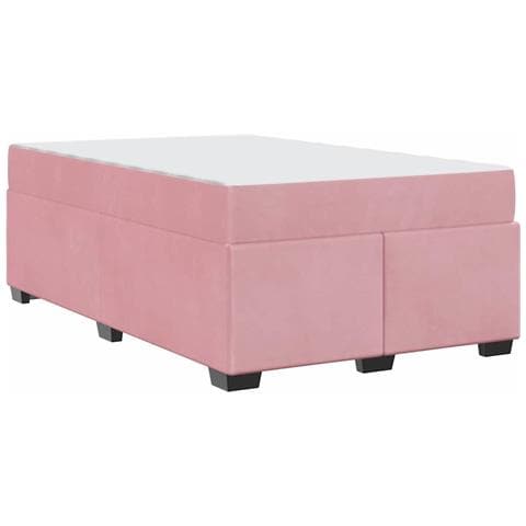 Struttura letto con materasso Rosa 120 x 190 cm Velluto - Foto 9
