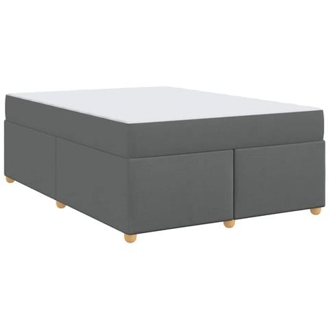 Struttura del letto Grigio scuro 140 x 200 cm Tessuto - Foto 1