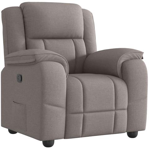 Poltrona Reclinabile in Tessuto Tortora - Foto 1