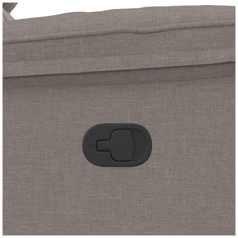 Poltrona Reclinabile in Tessuto Tortora - Foto 9