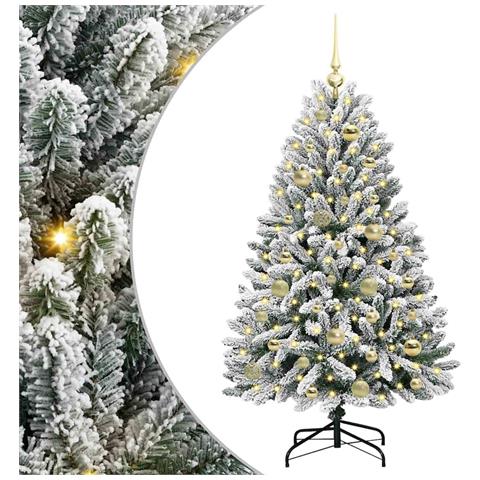 Albero di Natale artificiale con 150 LED Verde e Bianco 120 cm - Foto 1