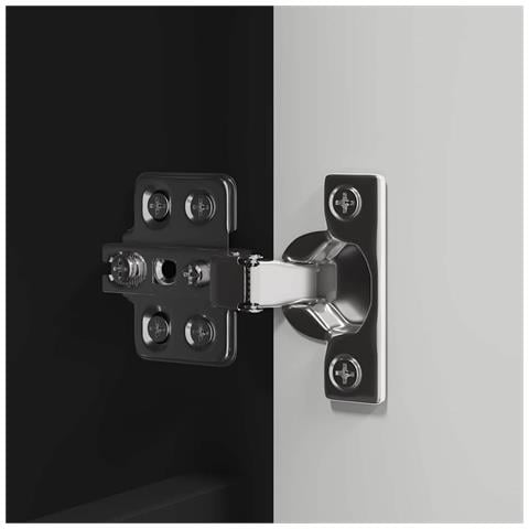 Mobiletto per specchio da bagno con porta Nero 60 x 20 x 60 cm - Foto 9