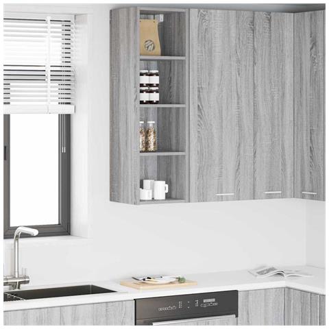 Armadio pensile Riga Grigio Sonoma 30 x 29,5 x 100 cm - Foto 2