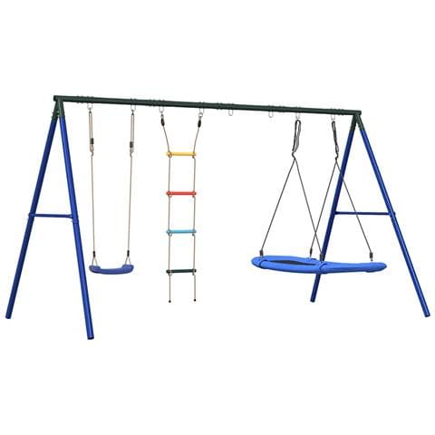 Set Gioco da Esterno con Altalena Scala e Altalena a Nido - Foto 1