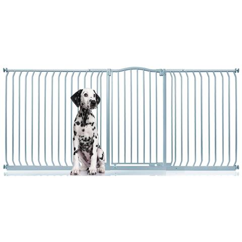 Bettacare Cancelletto Per Cani Extra Alto Con Parte Superiore Incurvata, 225cm - 234cm, Grigio Opaco, Extra Alto 100cm In Altezza - Foto 1