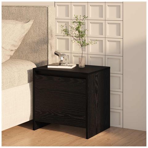 Armadio da Notte Rovere Nero 45 x 34 x 44,5 cm - Foto 2