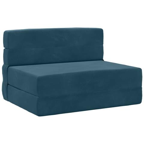 Divano Letto Pieghevole Blu 70 x 72 x 60 cm Tessuto - Foto 1