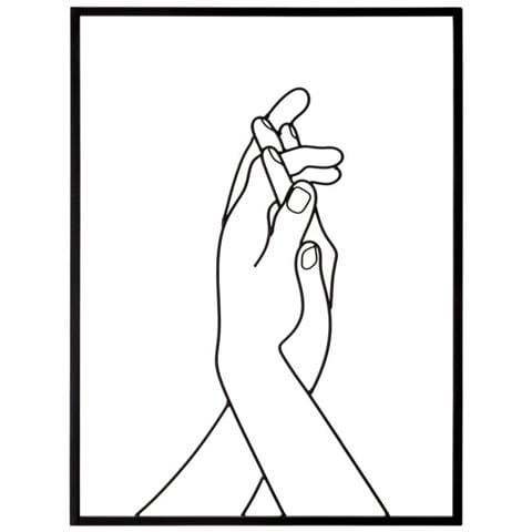 Pannello Da Parete Simply Hands In Ferro Nero - Foto 1
