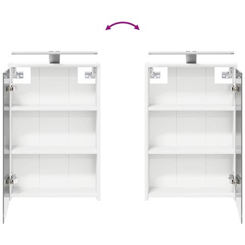 Set di mobili per il bagno 4 pcs Bianco - Foto 9