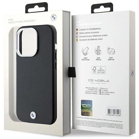 Custodia In Metallo Avvolto Magsafe Bmw Signature Per Iphone 14 Pro - Nera - Foto 1
