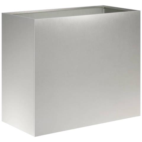 Vaso da giardino Argento 60 x 30 x 40 cm Acciaio Inox - Foto 1