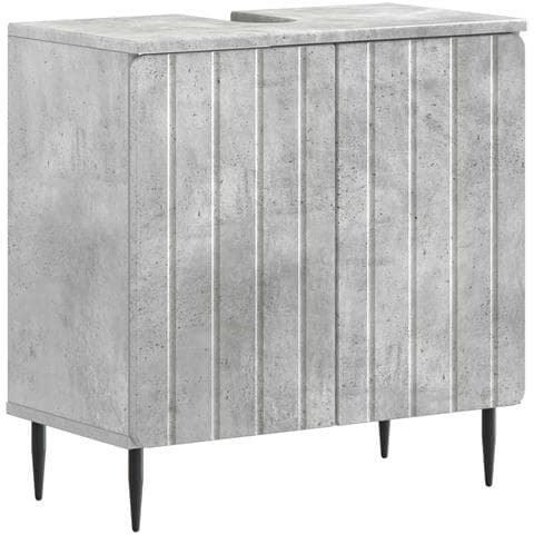 Armadio per Lavabo da Bagno ZWOLLE Grigio Cemento - Foto 1