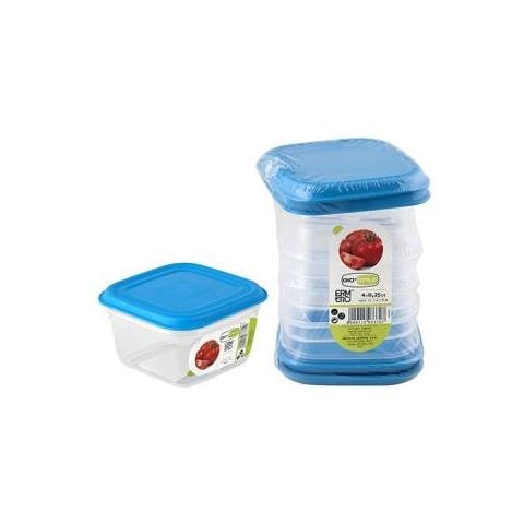 Contenitore per Alimenti Quadrato 4 Pezzi - Foto 3