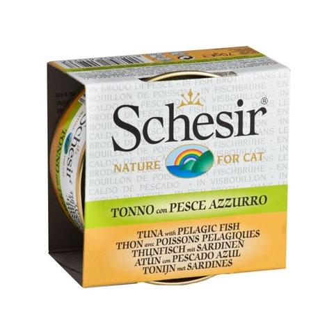 Cibo per gatti Cat in Brodo con Tonno e Pesce Azzurro 70 gr - Foto 1