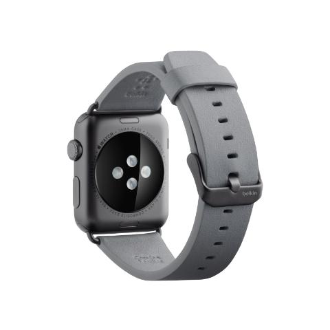 Cinturino classico in pelle da 38 mm per Apple Watch - Grigio - Foto 1
