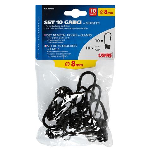 Set 10 Ganci E Morsetti Metal X Corda Elastica 8mm - Foto 2